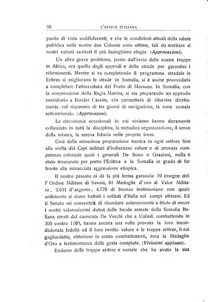 L'Africa italiana bollettino della Società africana d'Italia