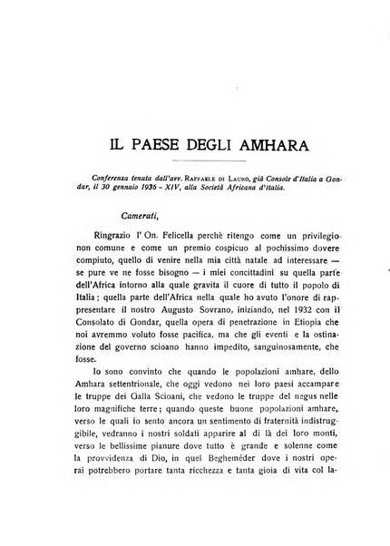 L'Africa italiana bollettino della Società africana d'Italia