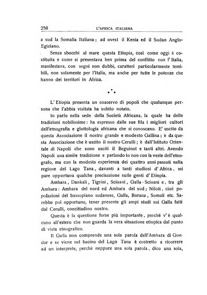 L'Africa italiana bollettino della Società africana d'Italia