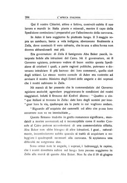 L'Africa italiana bollettino della Società africana d'Italia