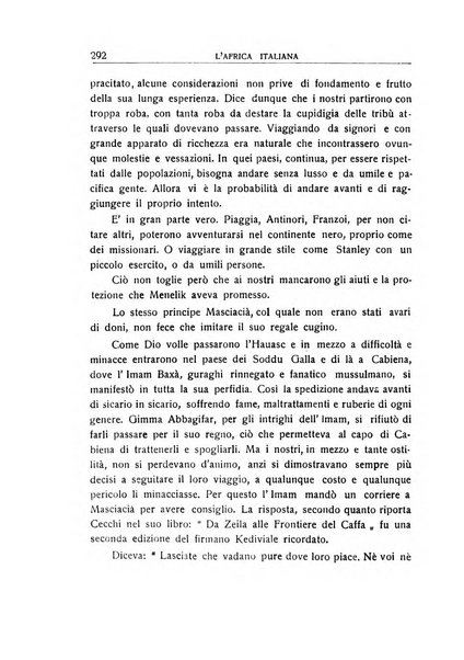 L'Africa italiana bollettino della Società africana d'Italia