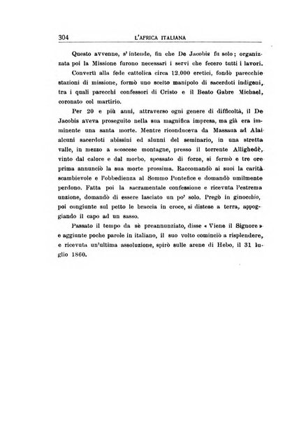 L'Africa italiana bollettino della Società africana d'Italia