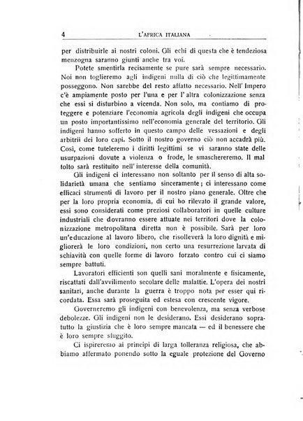 L'Africa italiana bollettino della Società africana d'Italia