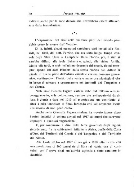 L'Africa italiana bollettino della Società africana d'Italia