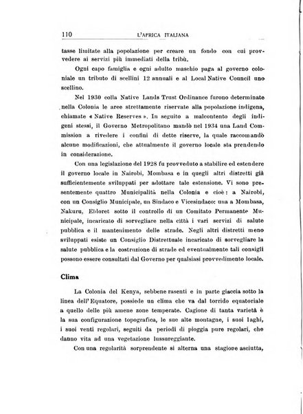 L'Africa italiana bollettino della Società africana d'Italia