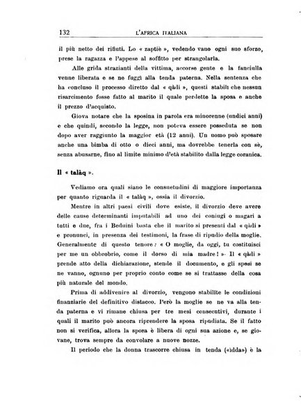 L'Africa italiana bollettino della Società africana d'Italia