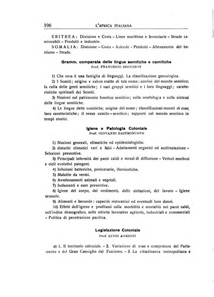 L'Africa italiana bollettino della Società africana d'Italia