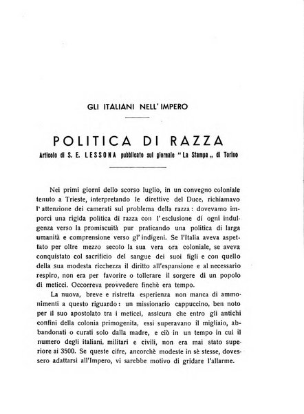 L'Africa italiana bollettino della Società africana d'Italia