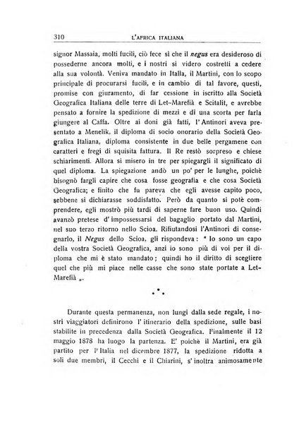 L'Africa italiana bollettino della Società africana d'Italia