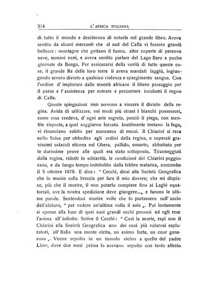 L'Africa italiana bollettino della Società africana d'Italia