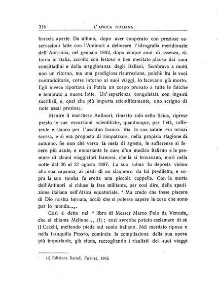 L'Africa italiana bollettino della Società africana d'Italia