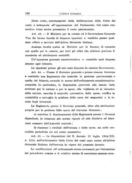 L'Africa italiana bollettino della Società africana d'Italia