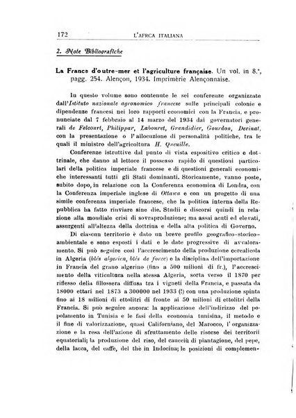 L'Africa italiana bollettino della Società africana d'Italia