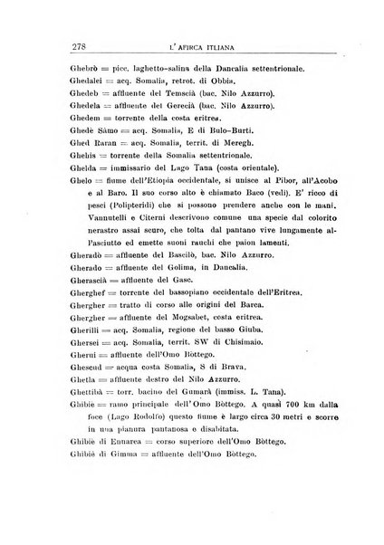 L'Africa italiana bollettino della Società africana d'Italia