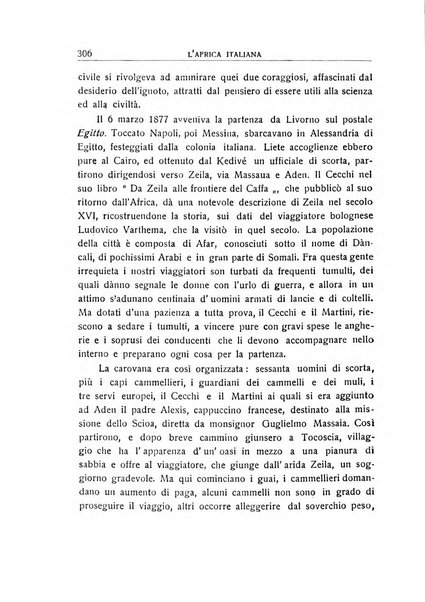 L'Africa italiana bollettino della Società africana d'Italia