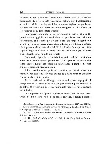 L'Africa italiana bollettino della Società africana d'Italia