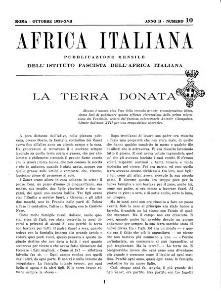 Africa italiana pubblicazione mensile dell'Istituto fascista dell'Africa italiana