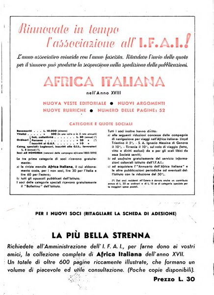 Africa italiana pubblicazione mensile dell'Istituto fascista dell'Africa italiana