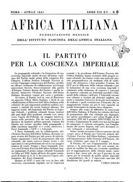 Africa italiana pubblicazione mensile dell'Istituto fascista dell'Africa italiana