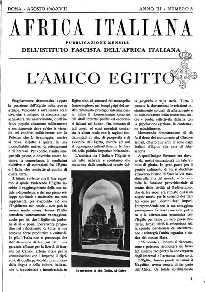 Africa italiana pubblicazione mensile dell'Istituto fascista dell'Africa italiana