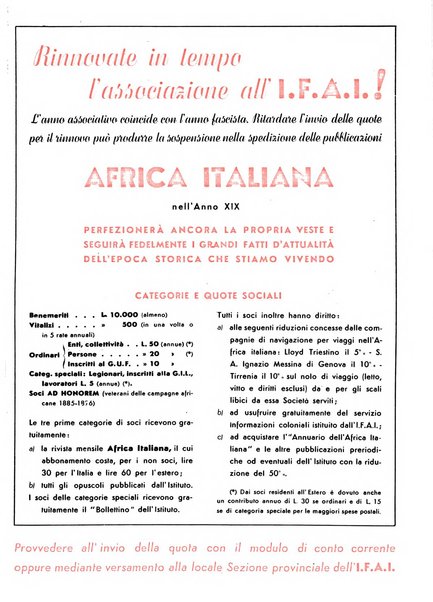 Africa italiana pubblicazione mensile dell'Istituto fascista dell'Africa italiana