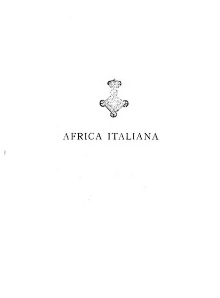 Africa italiana rivista di storia e d'arte