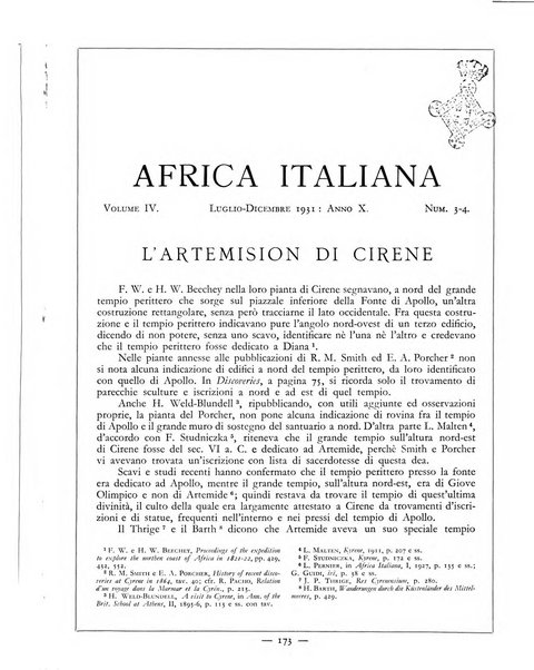 Africa italiana rivista di storia e d'arte