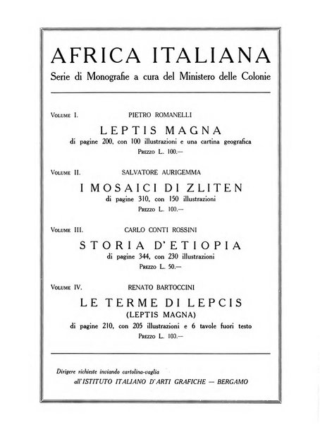 Africa italiana rivista di storia e d'arte