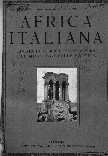 Africa italiana rivista di storia e d'arte