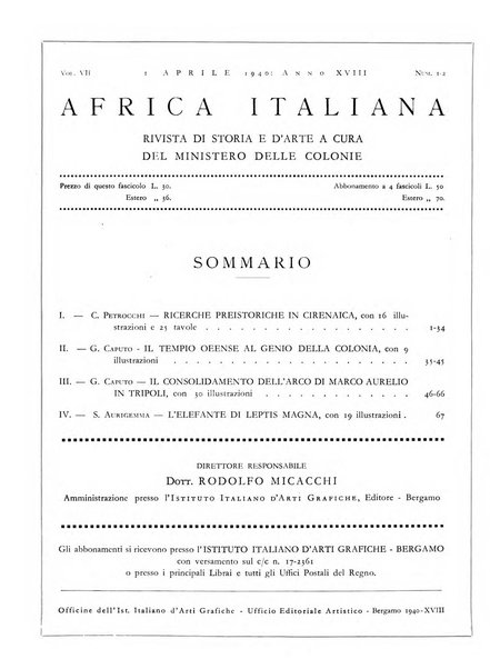 Africa italiana rivista di storia e d'arte