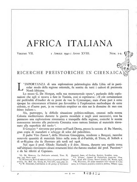 Africa italiana rivista di storia e d'arte