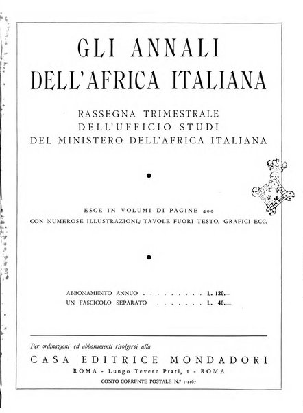 Africa italiana rivista di storia e d'arte