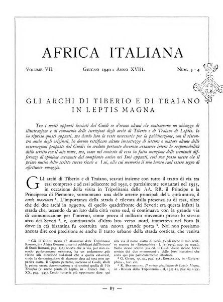 Africa italiana rivista di storia e d'arte