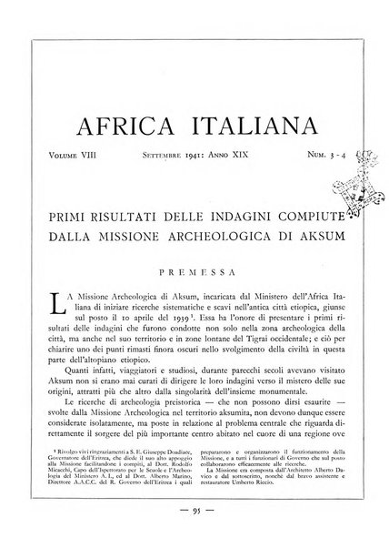 Africa italiana rivista di storia e d'arte