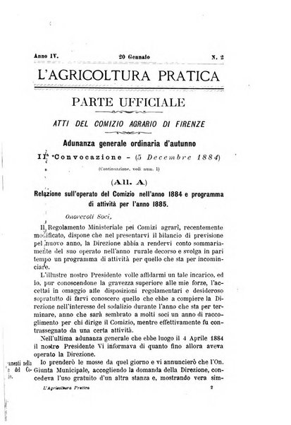 L'agricoltura pratica organo ufficiale del Comizio agrario di Firenze