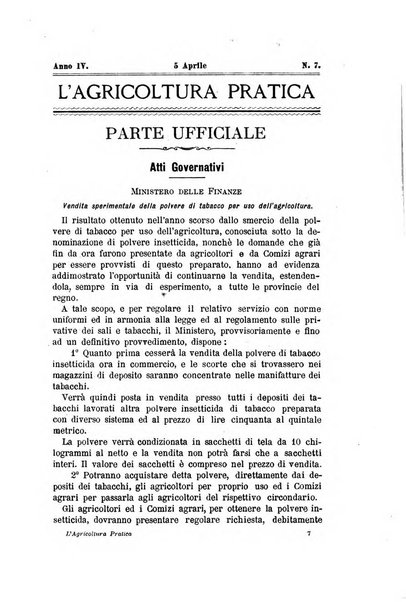 L'agricoltura pratica organo ufficiale del Comizio agrario di Firenze