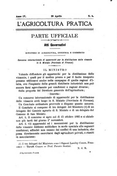 L'agricoltura pratica organo ufficiale del Comizio agrario di Firenze