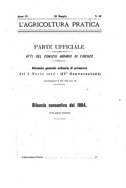 L'agricoltura pratica organo ufficiale del Comizio agrario di Firenze