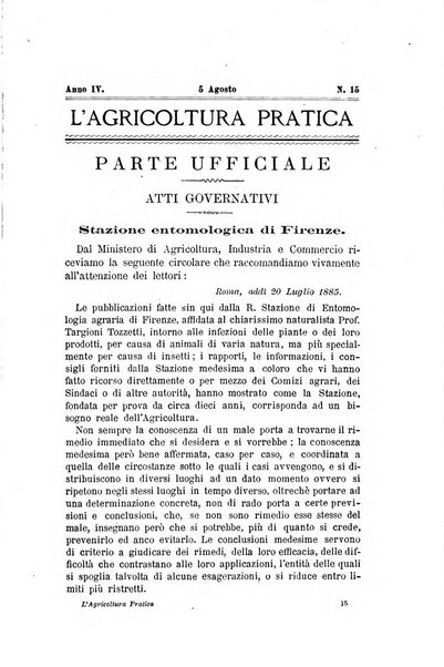 L'agricoltura pratica organo ufficiale del Comizio agrario di Firenze