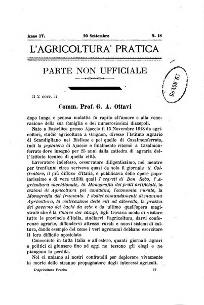 L'agricoltura pratica organo ufficiale del Comizio agrario di Firenze