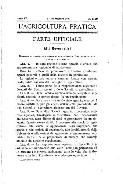 L'agricoltura pratica organo ufficiale del Comizio agrario di Firenze