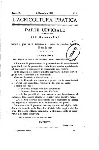 L'agricoltura pratica organo ufficiale del Comizio agrario di Firenze