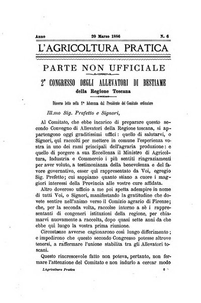 L'agricoltura pratica organo ufficiale del Comizio agrario di Firenze