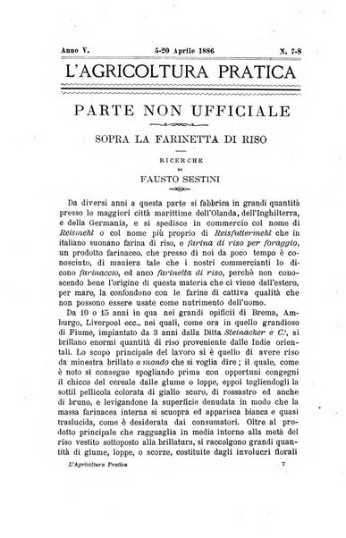L'agricoltura pratica organo ufficiale del Comizio agrario di Firenze