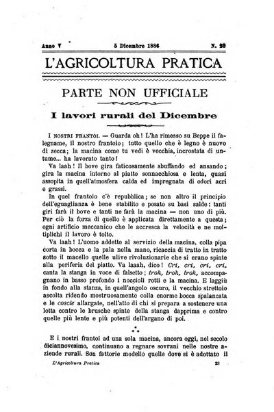 L'agricoltura pratica organo ufficiale del Comizio agrario di Firenze