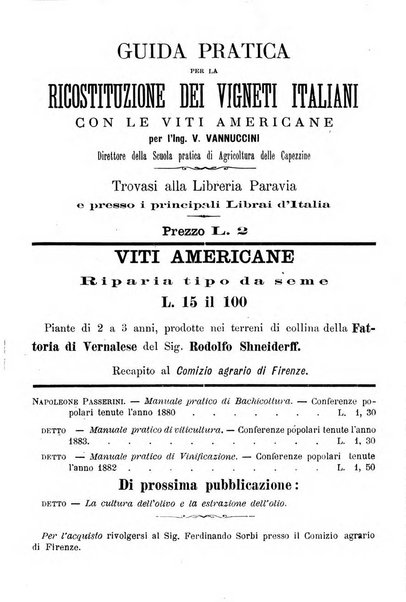 L'agricoltura pratica organo ufficiale del Comizio agrario di Firenze