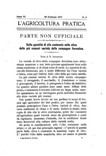 L'agricoltura pratica organo ufficiale del Comizio agrario di Firenze