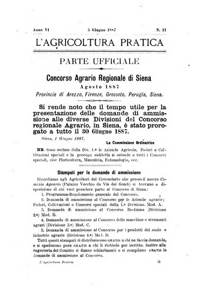 L'agricoltura pratica organo ufficiale del Comizio agrario di Firenze