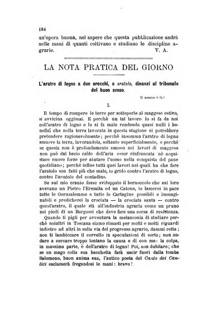 L'agricoltura pratica organo ufficiale del Comizio agrario di Firenze