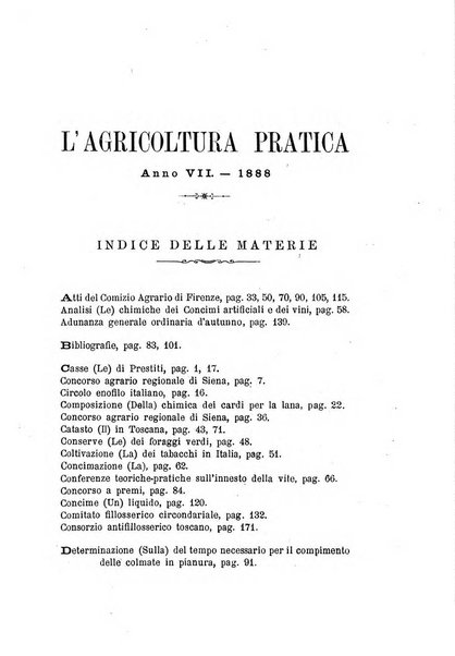 L'agricoltura pratica organo ufficiale del Comizio agrario di Firenze